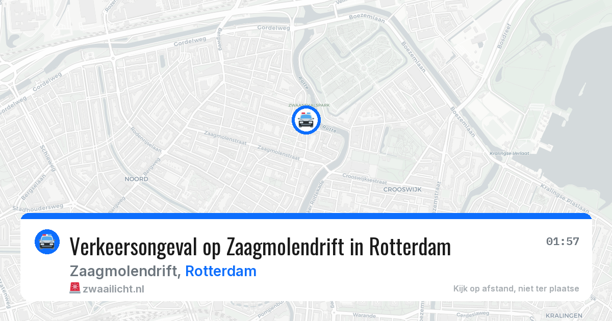 Verkeersongeval op Zaagmolendrift in Rotterdam — 15 mrt 2026