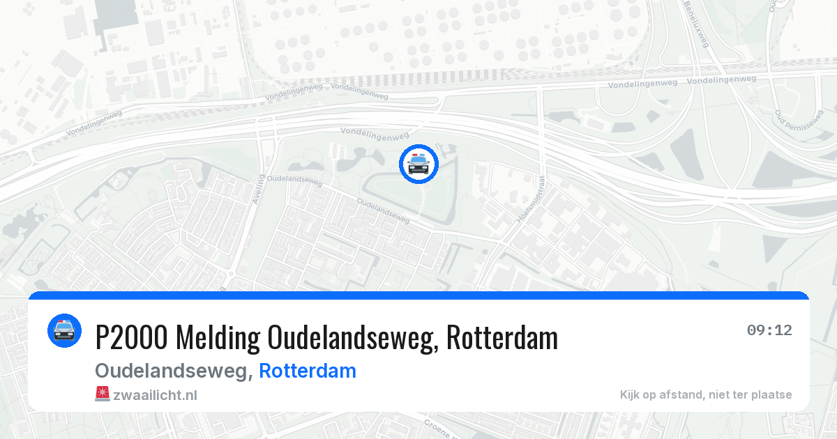 P2000 Melding Oudelandseweg, Rotterdam — 13 aug 2026