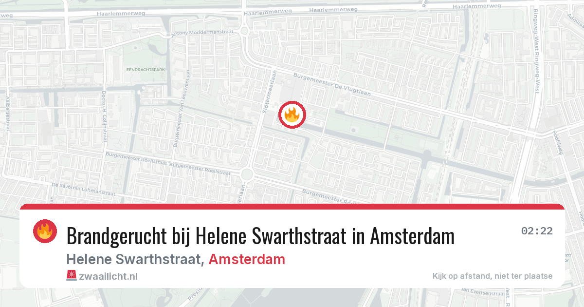 Brandgerucht bij Helene Swarthstraat in Amsterdam — 27 apr 2026