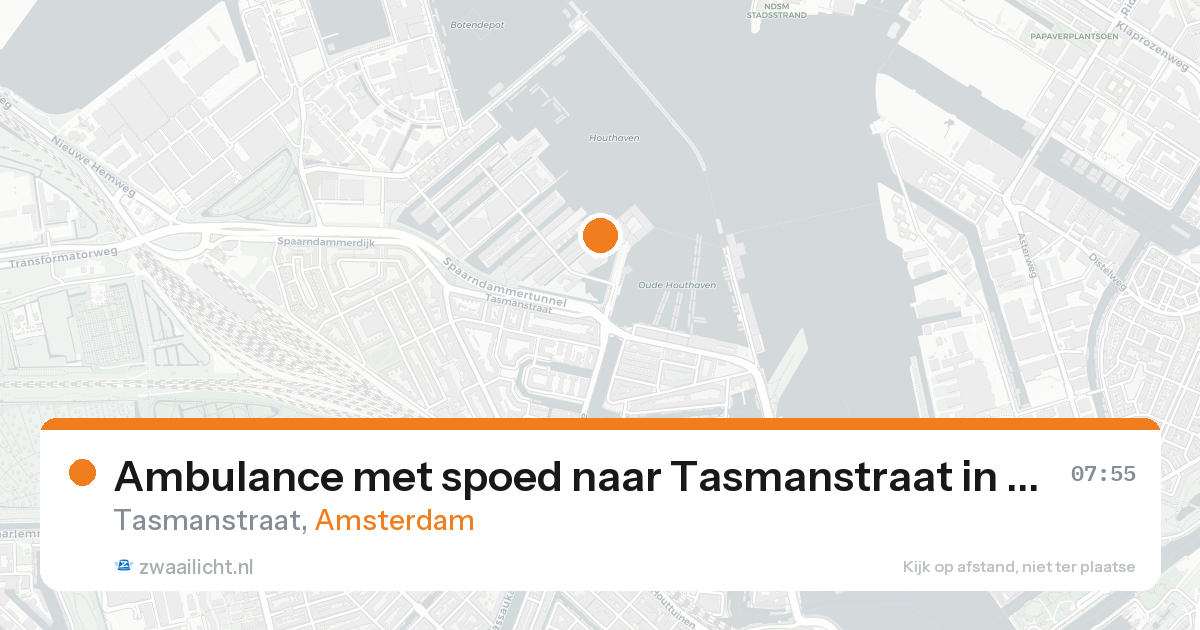 Ambulance met spoed naar Tasmanstraat in Amsterdam — 31 jan 2026
