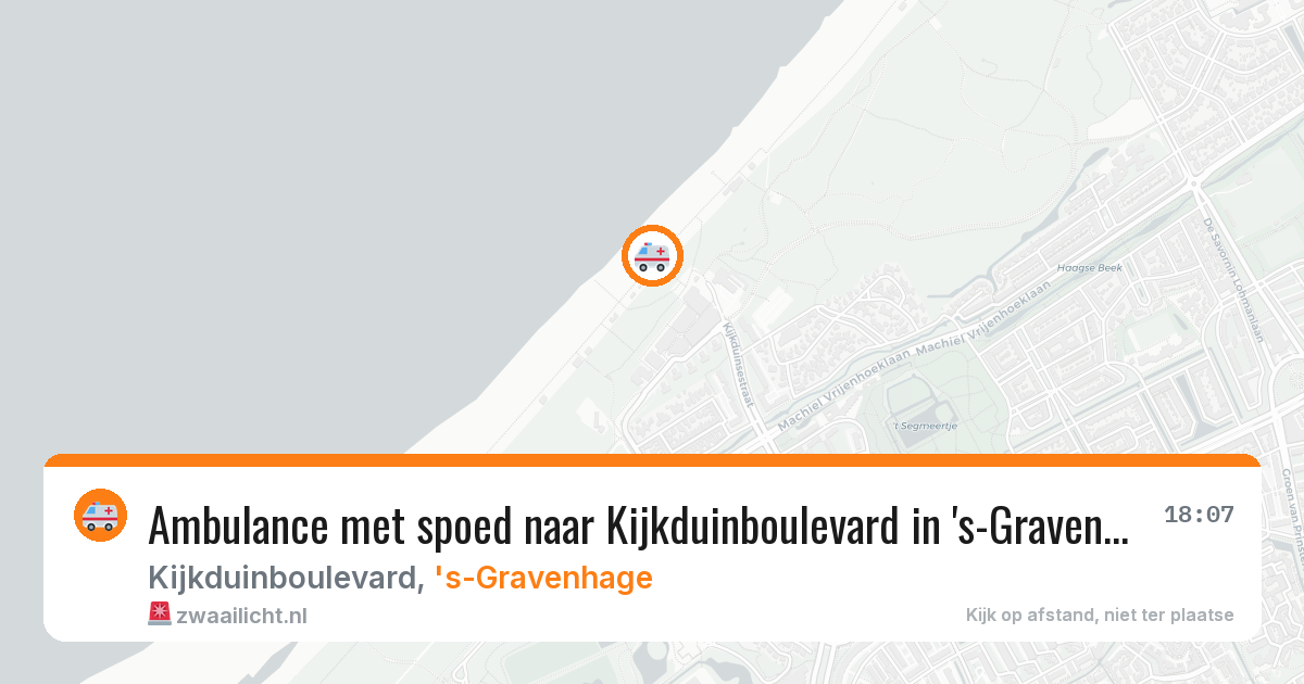 Ambulance met spoed naar Kijkduinboulevard in 's-Gravenhage — 6 jun 2026