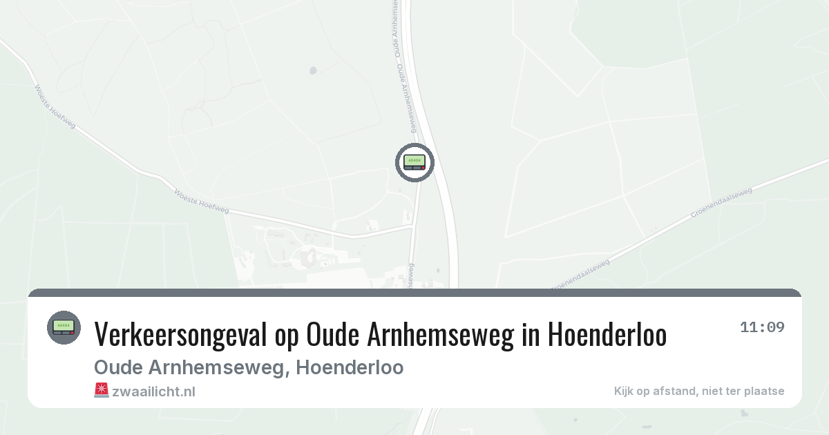 Verkeersongeval op Oude Arnhemseweg in Hoenderloo — 26 mei 2026
