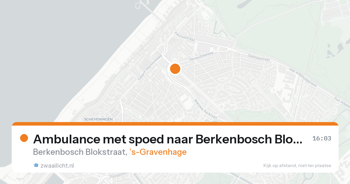 Ambulance met spoed naar Berkenbosch Blokstraat in 's-Gravenhage — 20 aug 2026