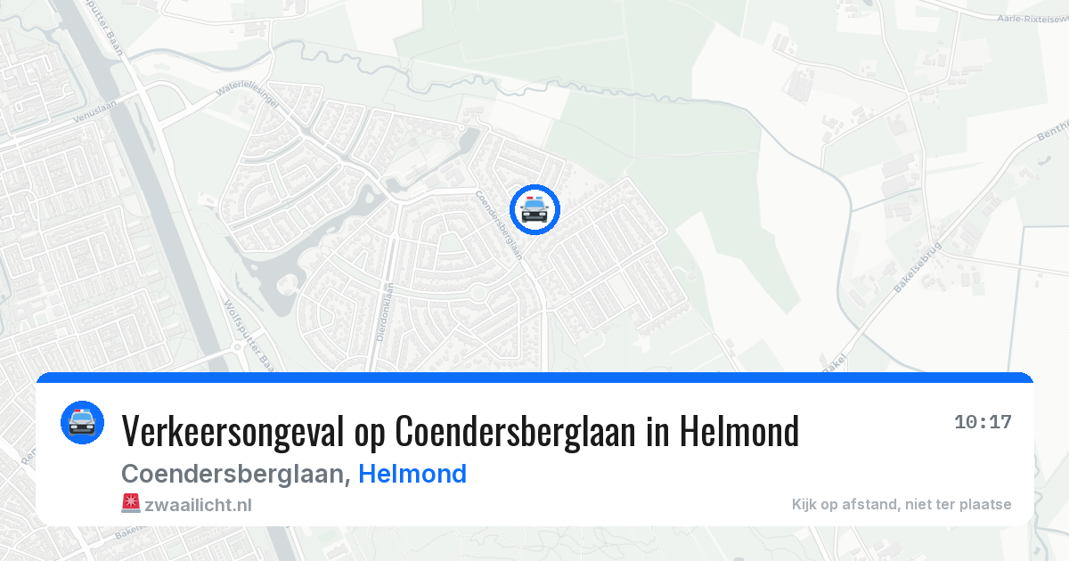 Verkeersongeval op Coendersberglaan in Helmond — 21 feb 2026
