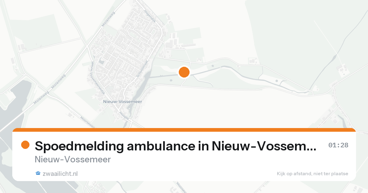 Spoedmelding ambulance in Nieuw-Vossemeer — 19 aug 2026