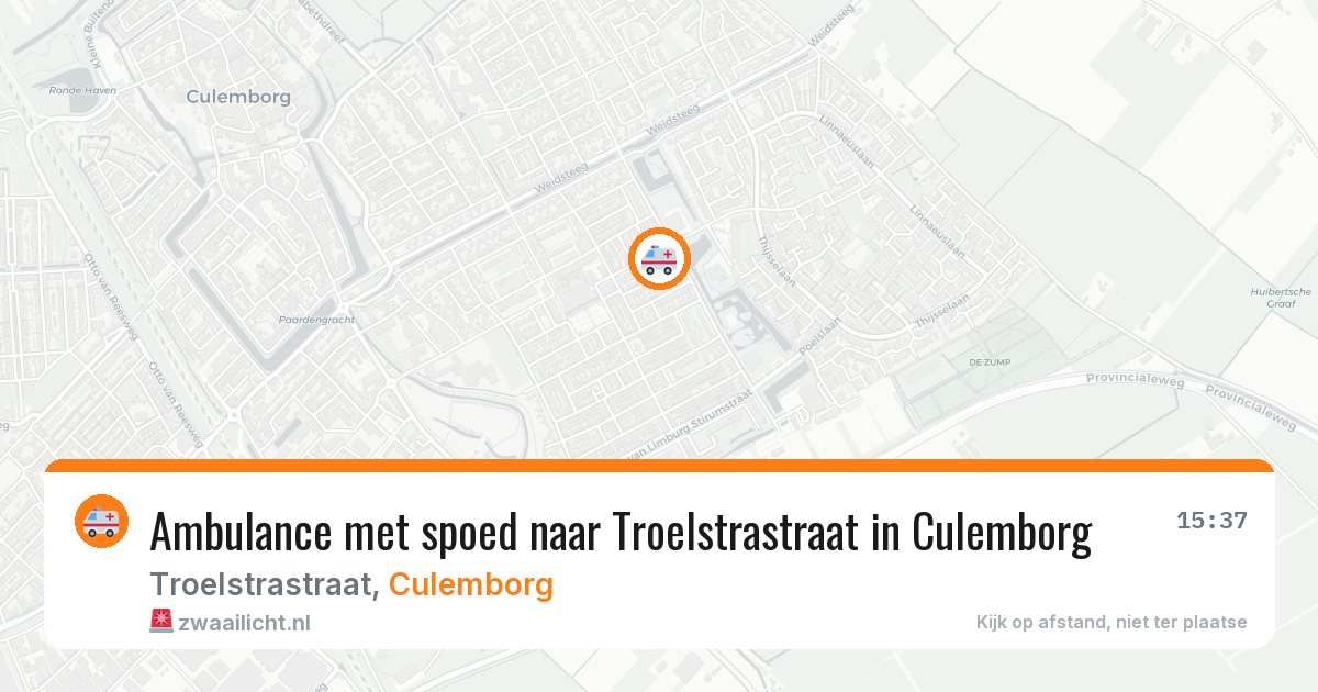 Ambulance met spoed naar Troelstrastraat in Culemborg — 8 feb 2026