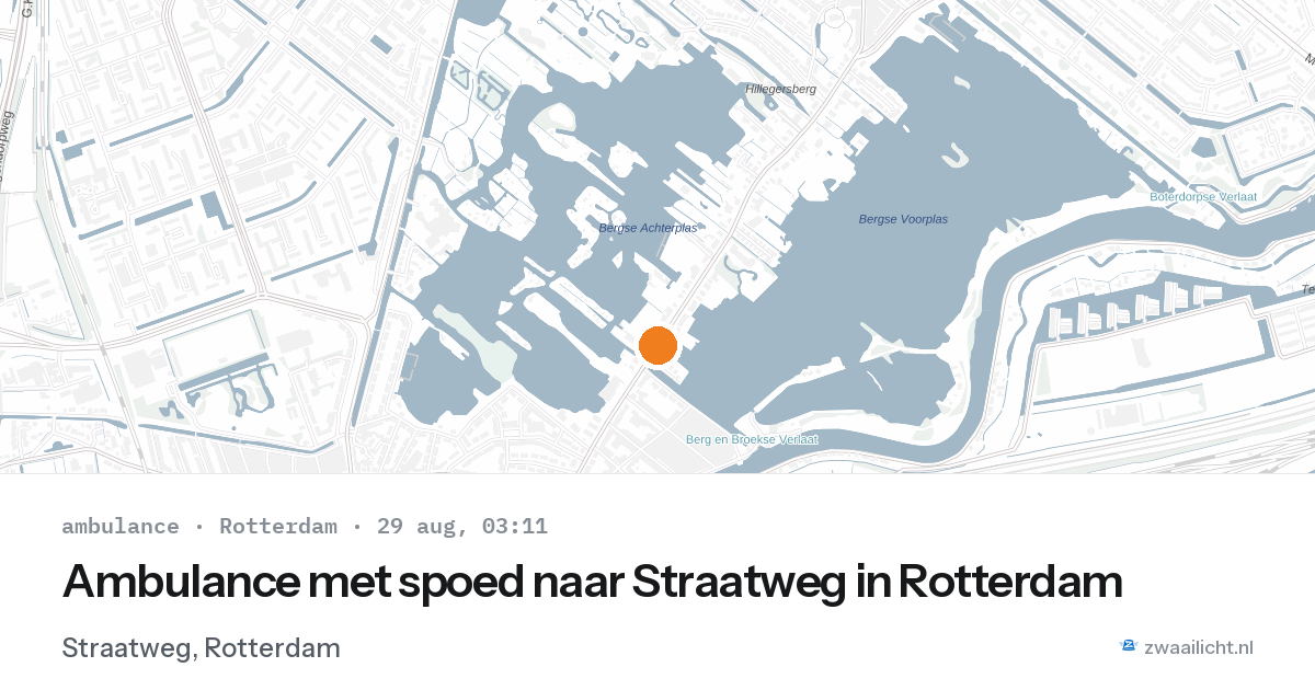 Ambulance met spoed naar Straatweg in Rotterdam — 29 aug 2026