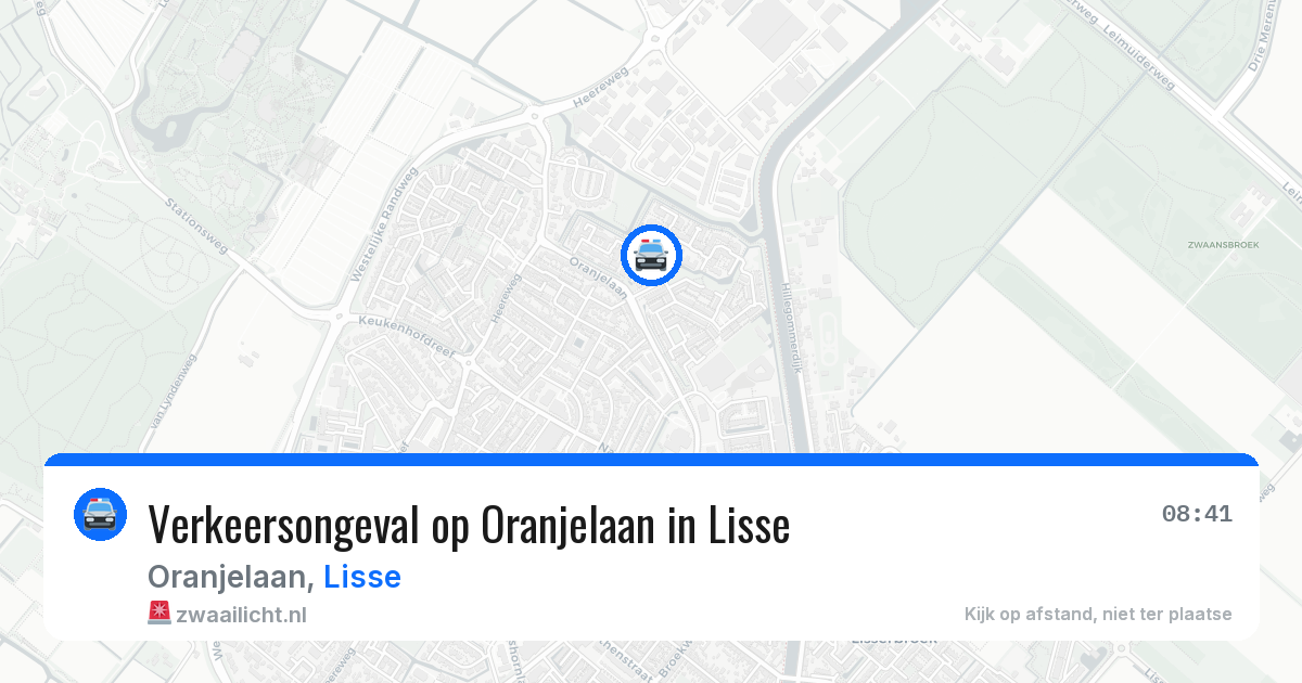 Verkeersongeval op Oranjelaan in Lisse — 21 jun 2026