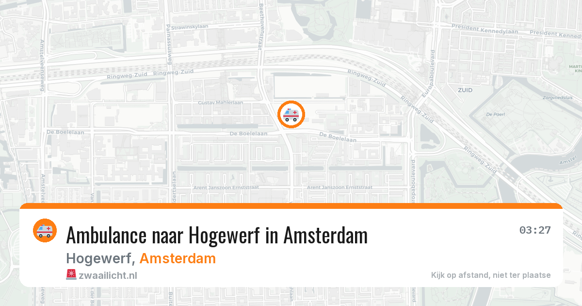 Ambulance naar Hogewerf in Amsterdam — 20 mrt 2026