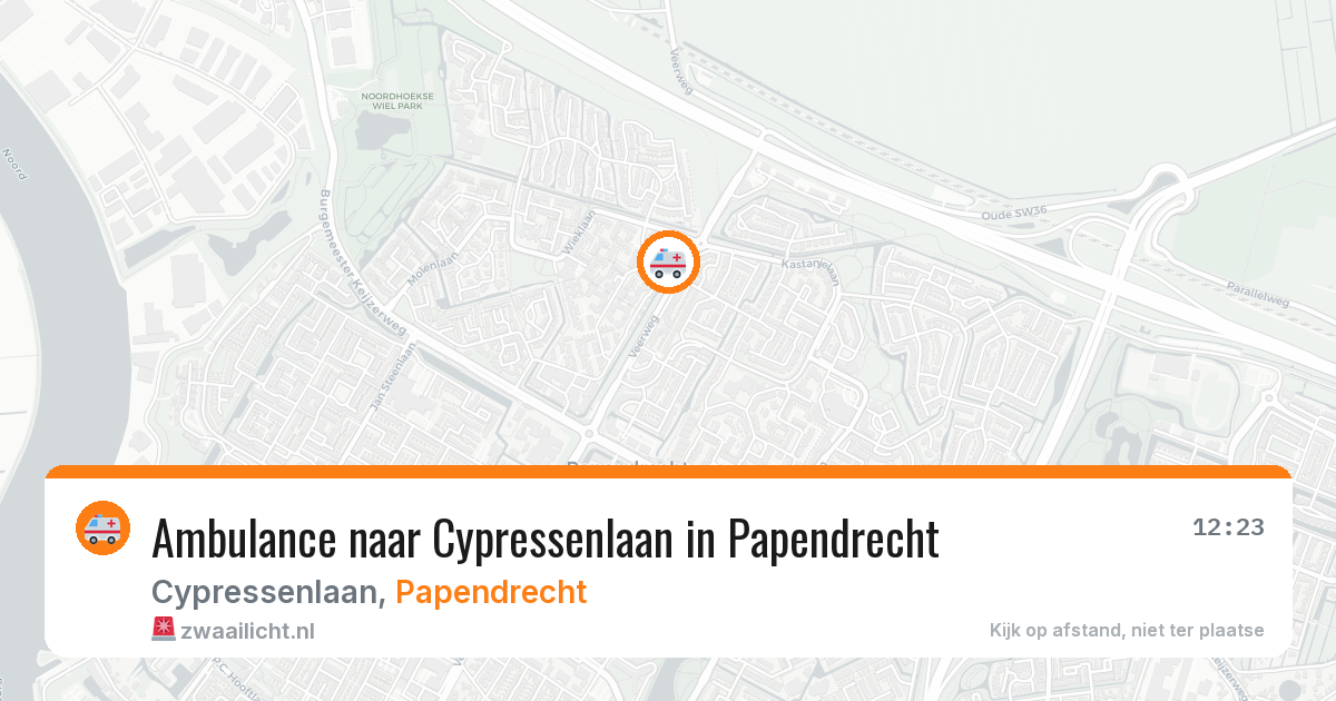 Ambulance naar Cypressenlaan in Papendrecht — 23 jun 2026