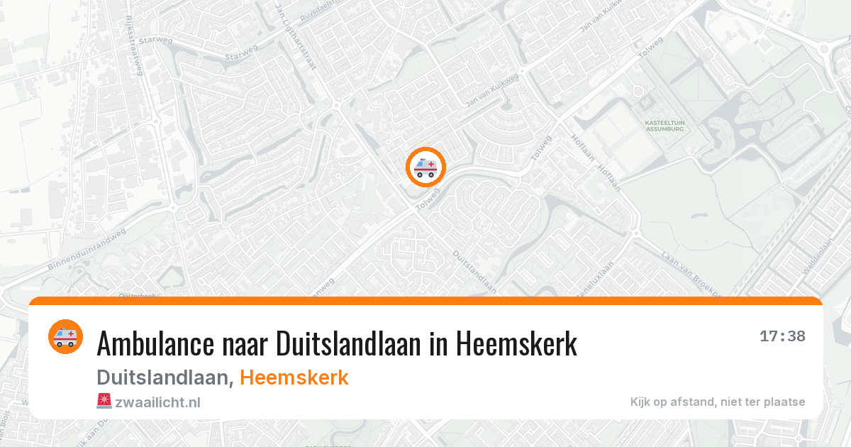 Ambulance naar Duitslandlaan in Heemskerk — 31 jul 2026