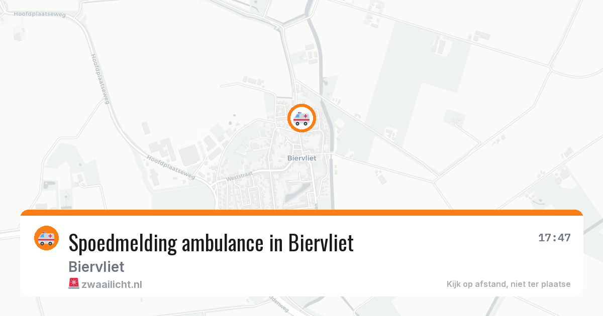 Spoedmelding ambulance in Biervliet — 8 mei 2026