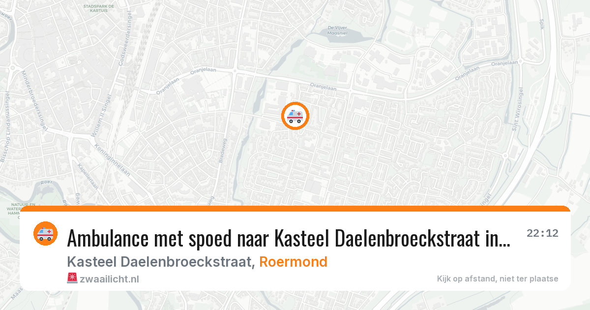 Ambulance met spoed naar Kasteel Daelenbroeckstraat in Roermond — 25 jul 2026