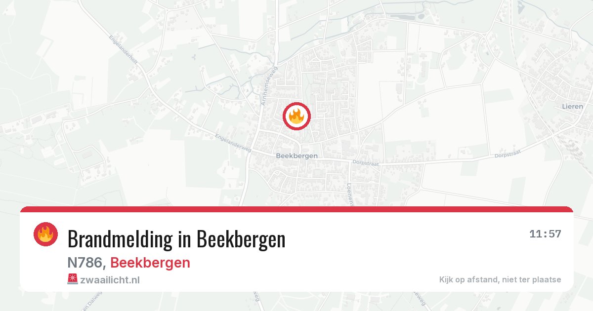 Brandmelding in Beekbergen — 11 jun 2026