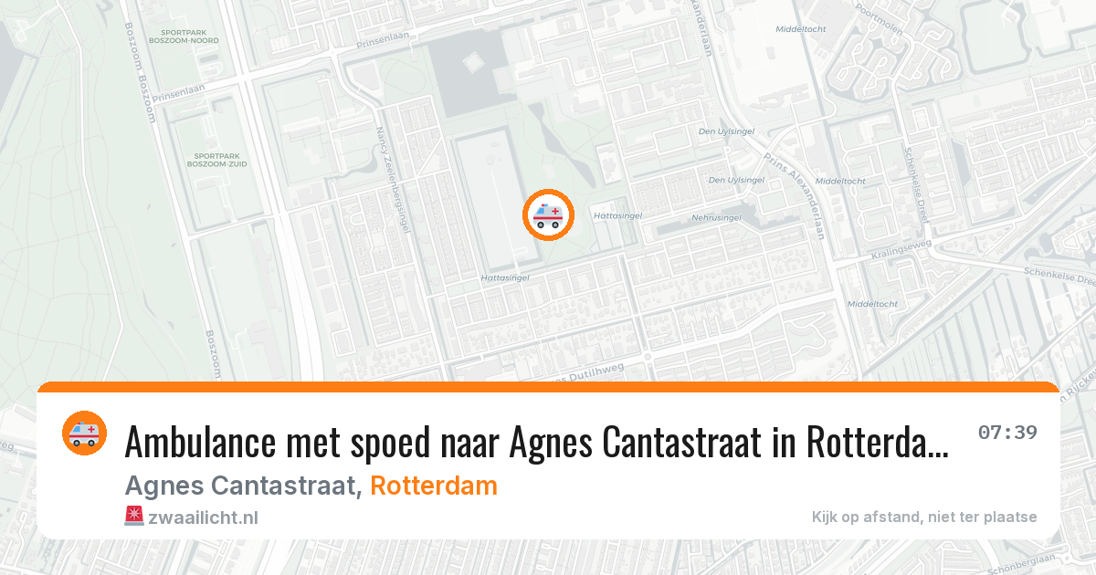 Ambulance met spoed naar Agnes Cantastraat in Rotterdam — 25 apr 2026