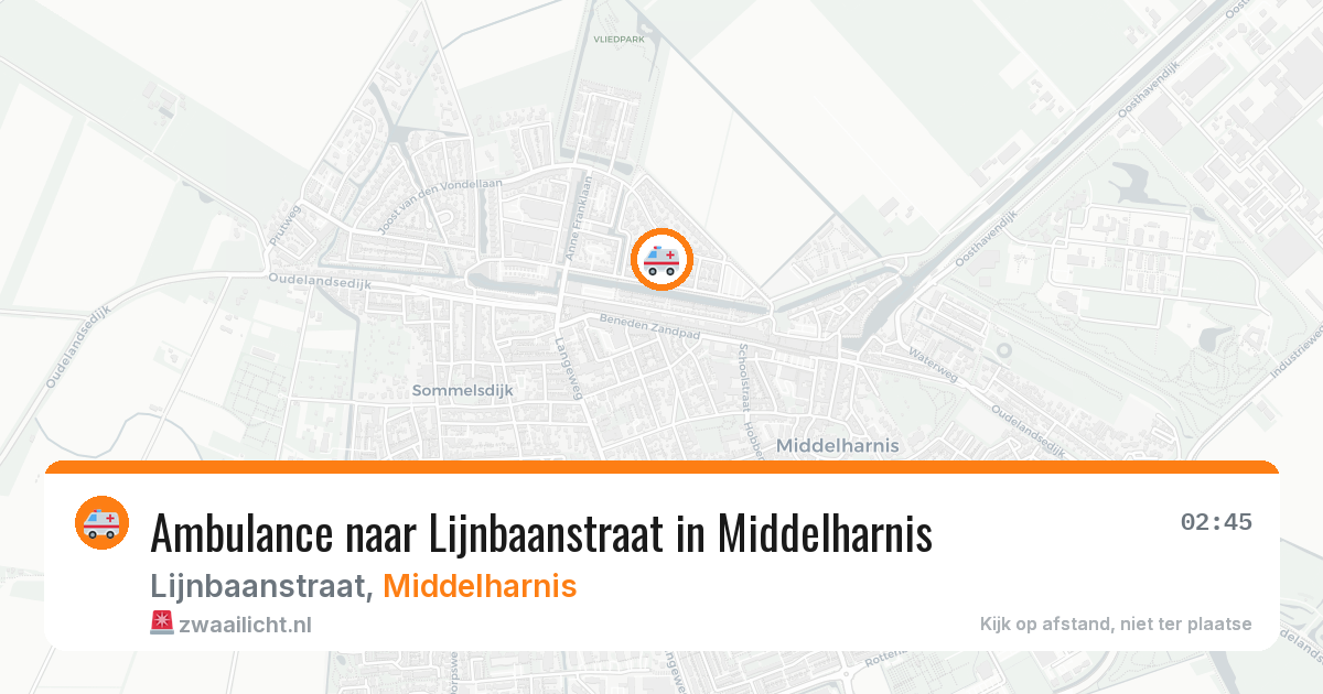 Ambulance naar Lijnbaanstraat in Middelharnis — 13 jul 2026