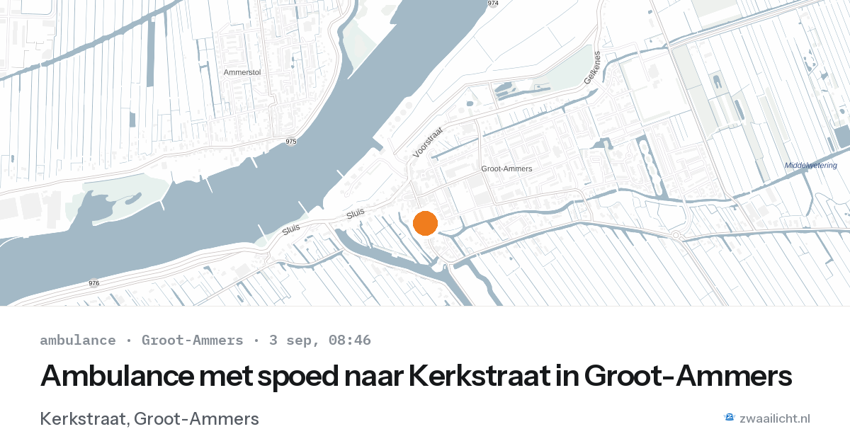 Ambulance met spoed naar Kerkstraat in Groot-Ammers — 3 sep 2026