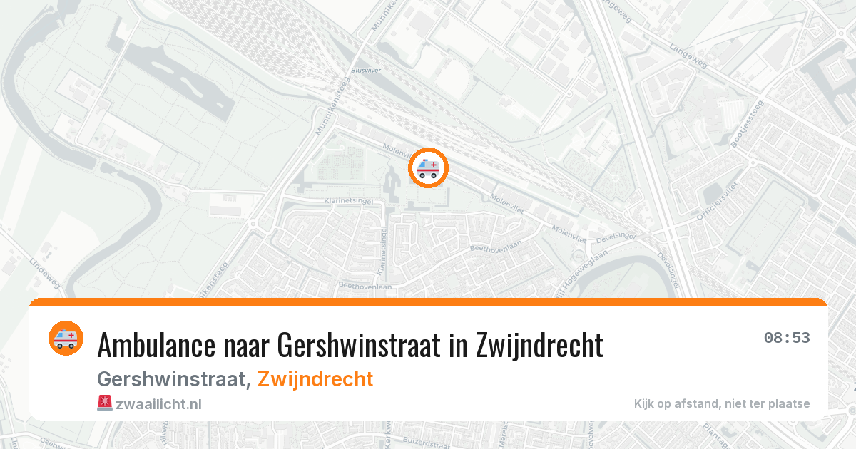Ambulance naar Gershwinstraat in Zwijndrecht — 20 jul 2026