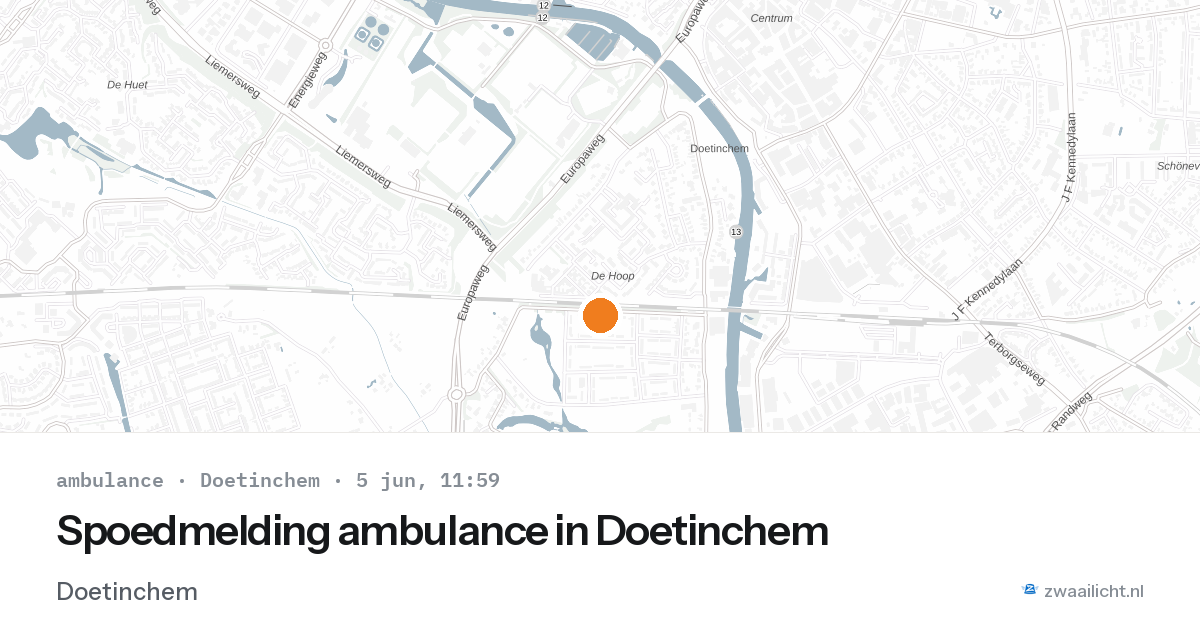 Spoedmelding ambulance in Doetinchem — 5 jun 2026