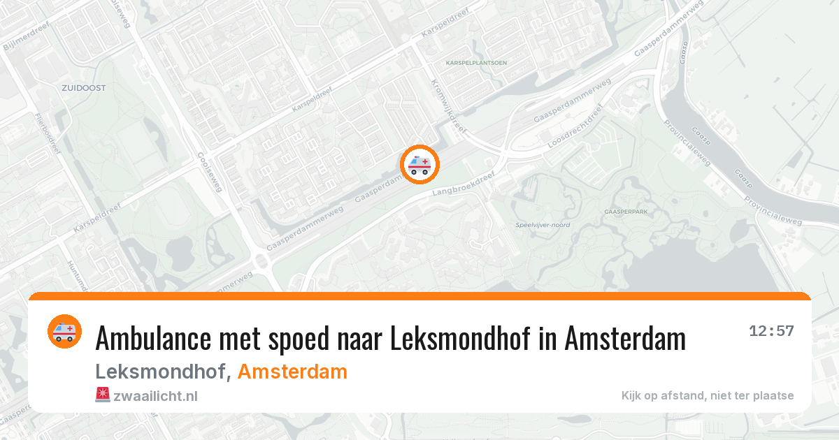 Ambulance met spoed naar Leksmondhof in Amsterdam — 1 apr 2026