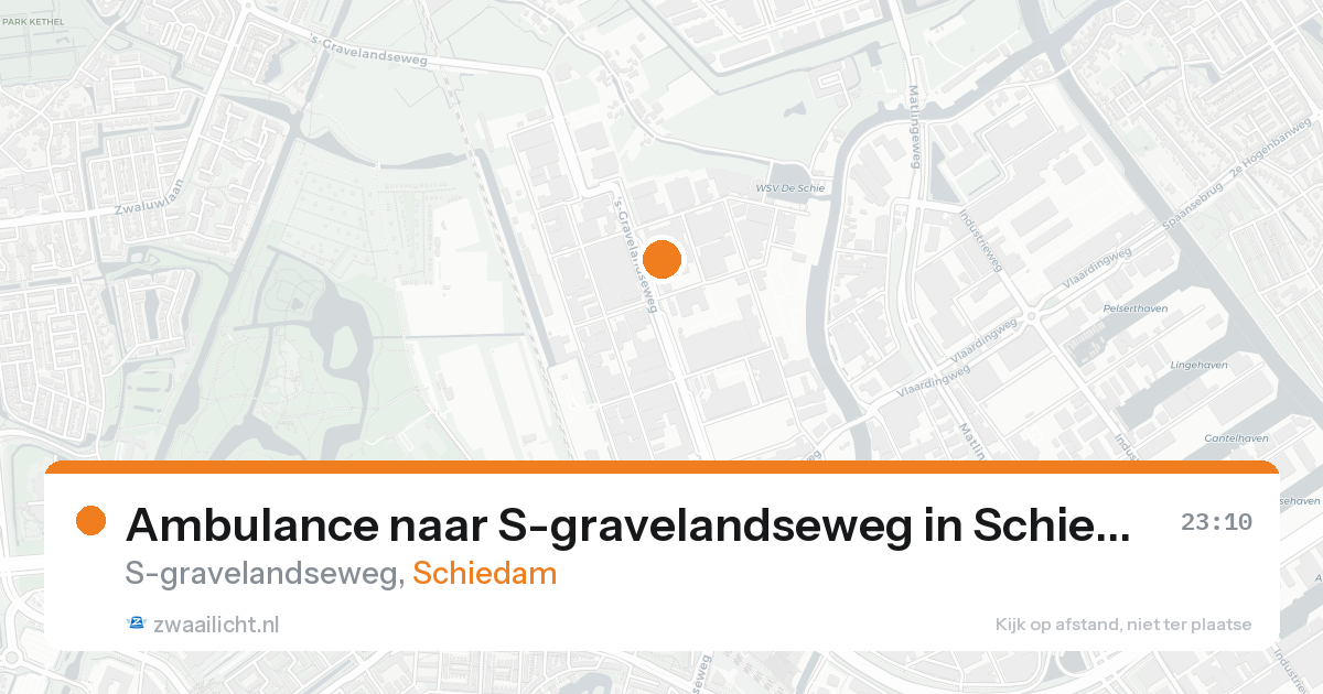 Ambulance naar S-gravelandseweg in Schiedam — 14 aug 2026