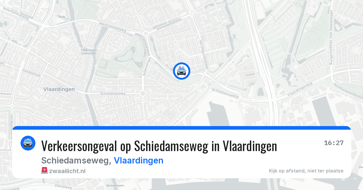Verkeersongeval op Schiedamseweg in Vlaardingen — 26 mei 2026