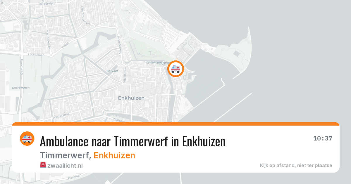 Ambulance naar Timmerwerf in Enkhuizen — 10 aug 2026