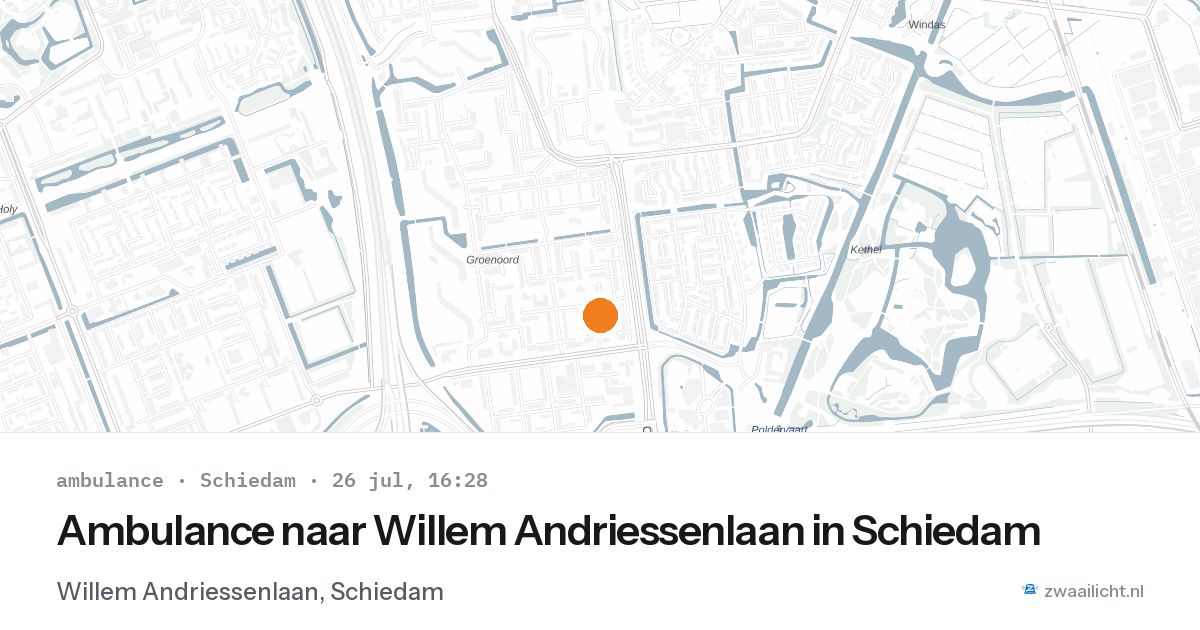 Ambulance naar Willem Andriessenlaan in Schiedam — 26 jul 2026