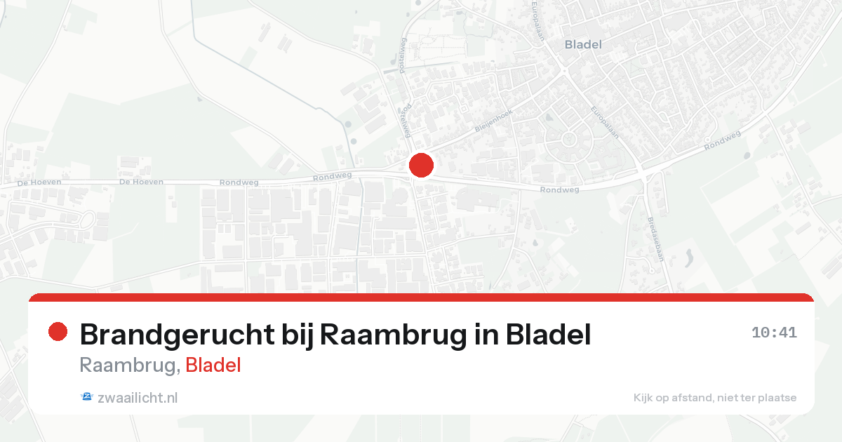 Brandgerucht bij Raambrug in Bladel — 18 aug 2026