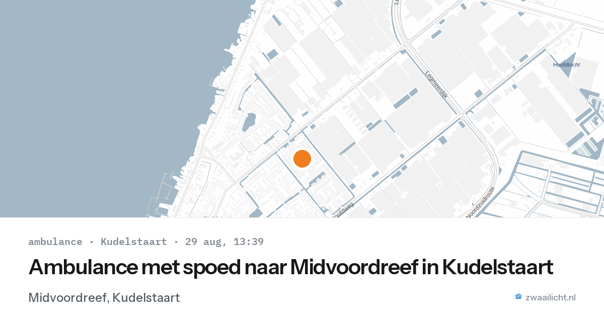 Ambulance met spoed naar Midvoordreef in Kudelstaart — 29 aug 2026