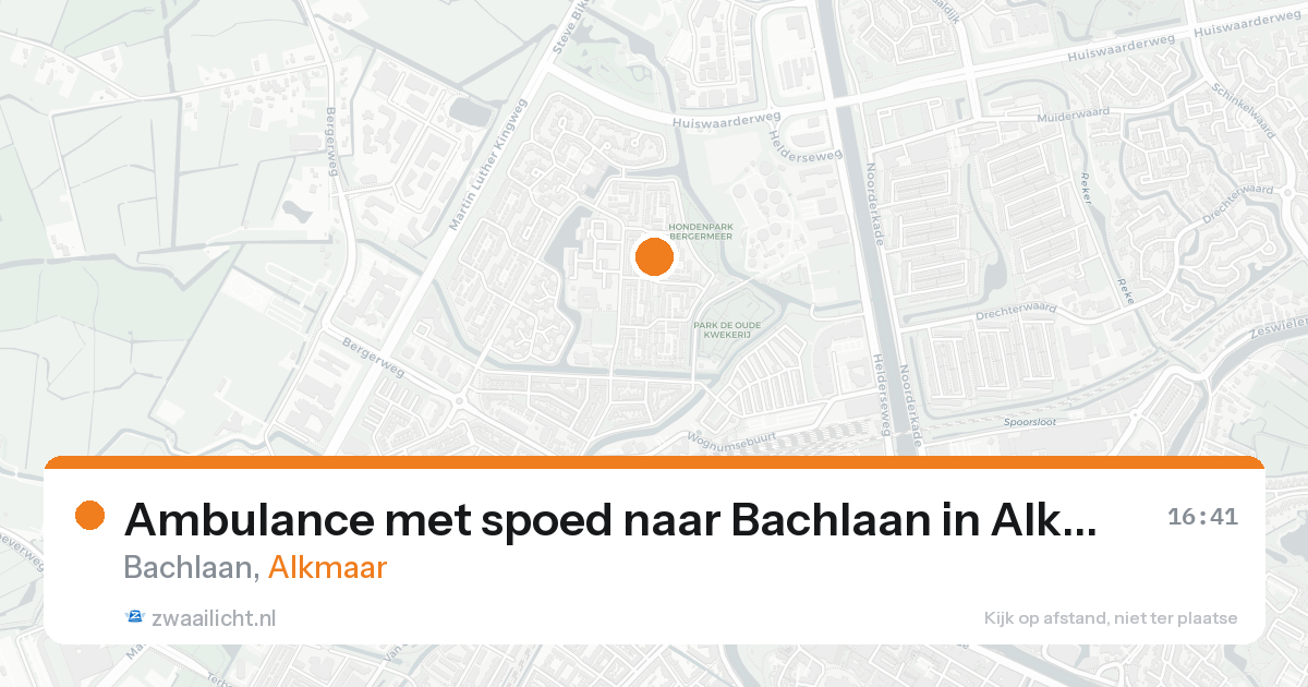 Ambulance met spoed naar Bachlaan in Alkmaar — 20 mei 2026