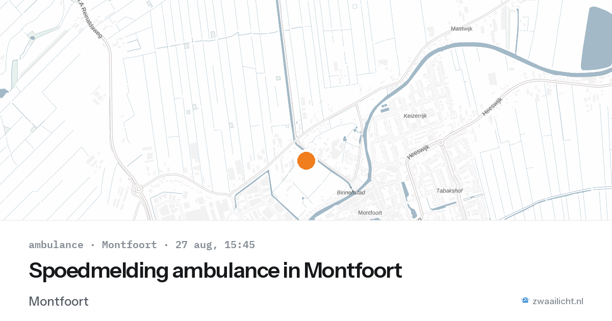 Spoedmelding ambulance in Montfoort — 27 aug 2026