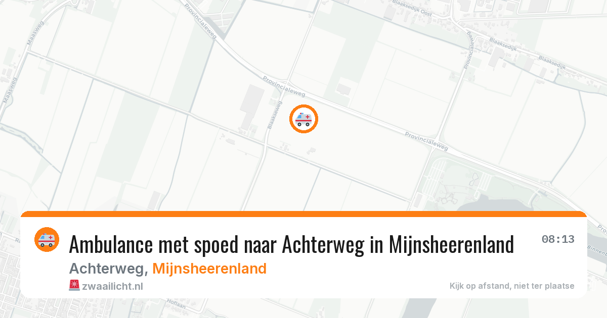 Ambulance met spoed naar Achterweg in Mijnsheerenland — 8 jul 2026