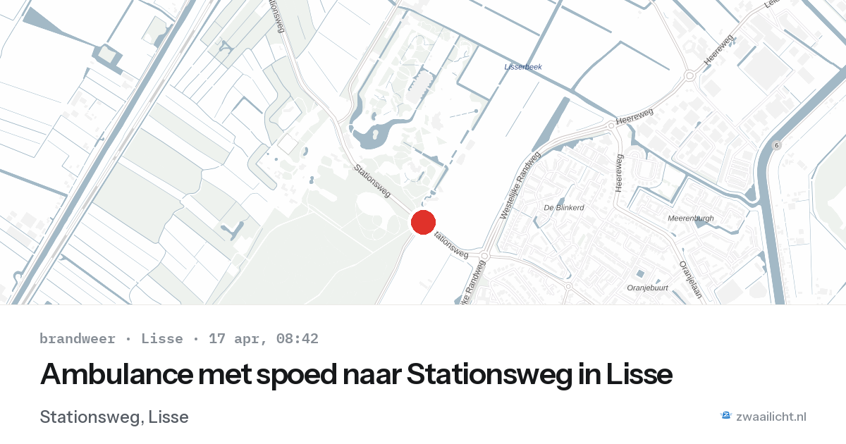 Ambulance met spoed naar Stationsweg in Lisse — 17 apr 2026