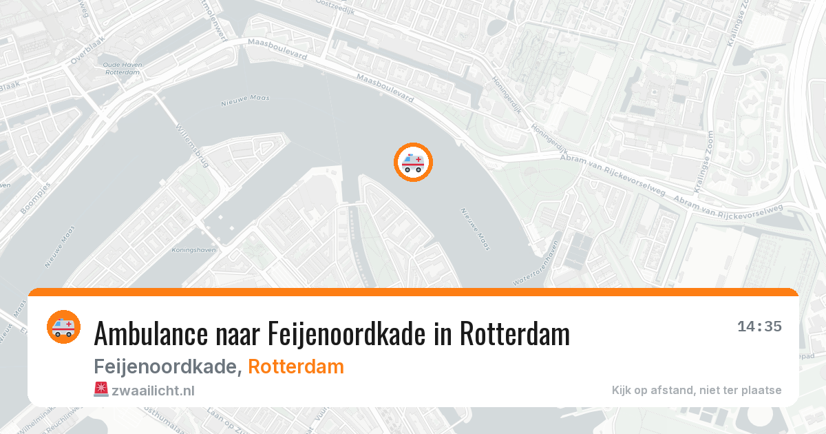 Ambulance naar Feijenoordkade in Rotterdam — 27 mei 2026
