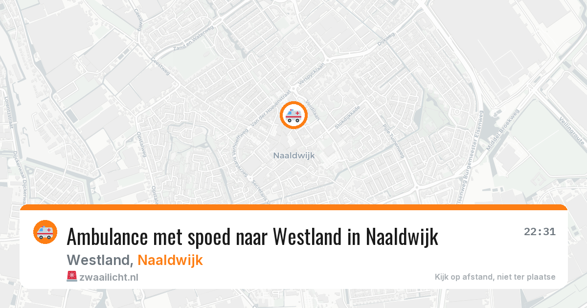 Ambulance met spoed naar Westland in Naaldwijk — 5 mei 2026