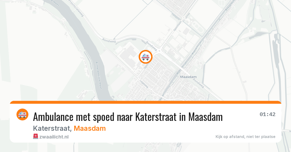 Ambulance met spoed naar Katerstraat in Maasdam — 29 jan 2026