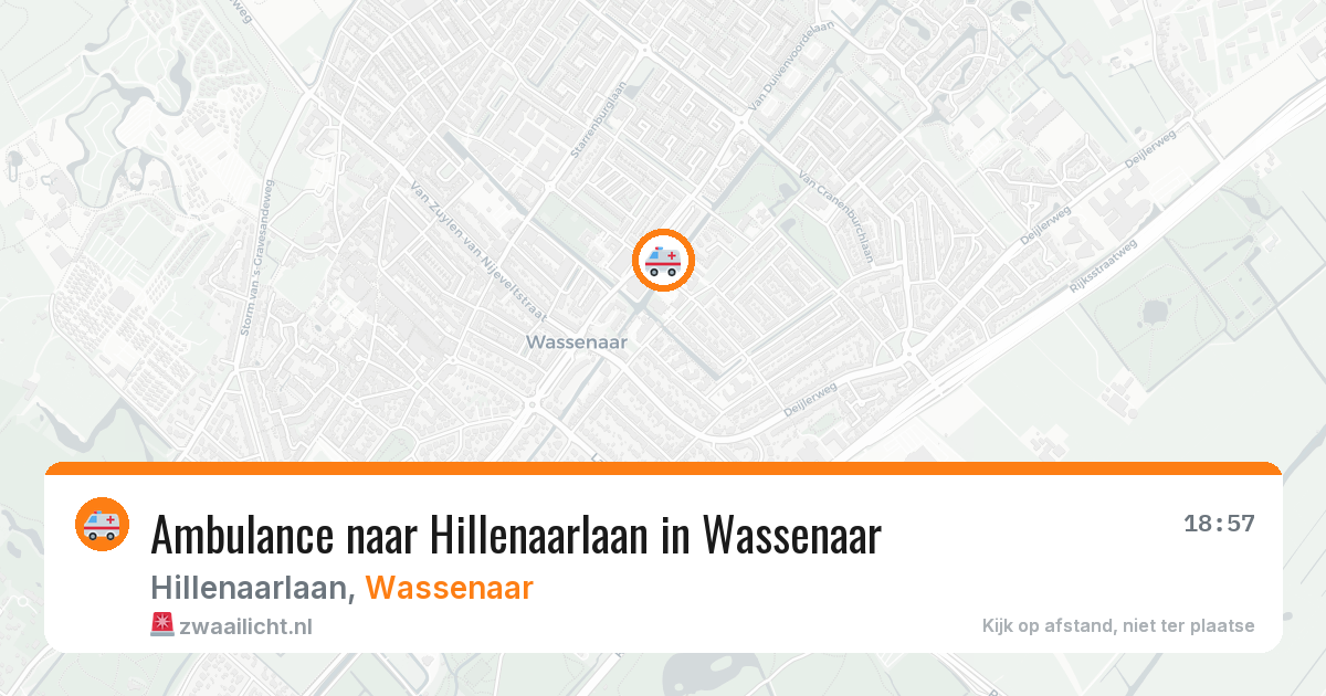 Ambulance naar Hillenaarlaan in Wassenaar — 9 aug 2026