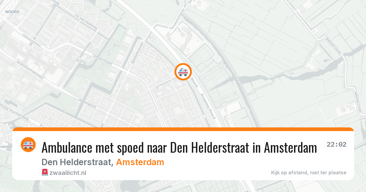 Ambulance met spoed naar Den Helderstraat in Amsterdam — 11 aug 2026