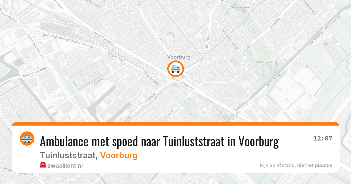 Ambulance met spoed naar Tuinluststraat in Voorburg — 9 feb 2026
