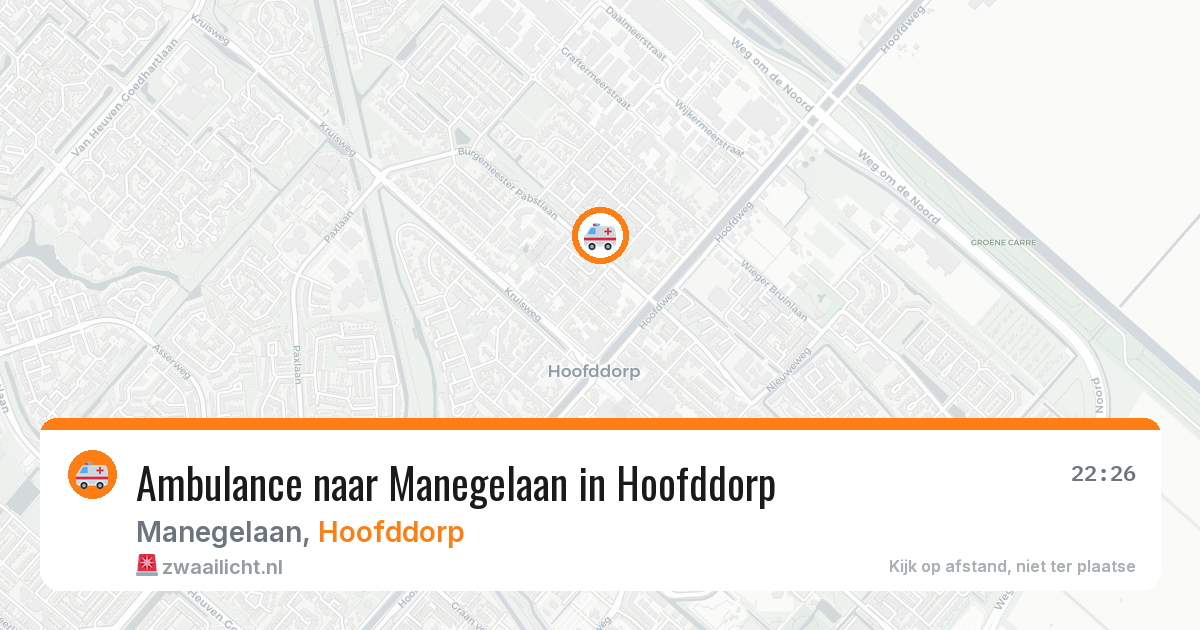 Ambulance naar Manegelaan in Hoofddorp — 8 jul 2026