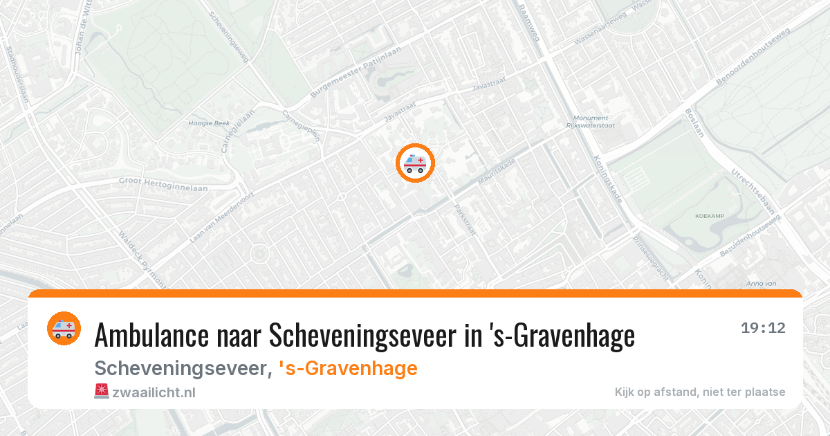 Ambulance naar Scheveningseveer in 's-Gravenhage — 8 jul 2026
