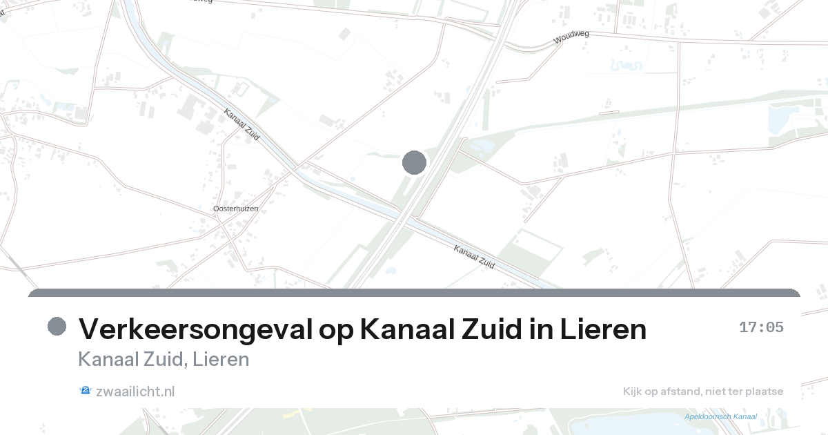 Verkeersongeval op Kanaal Zuid in Lieren — 19 aug 2026