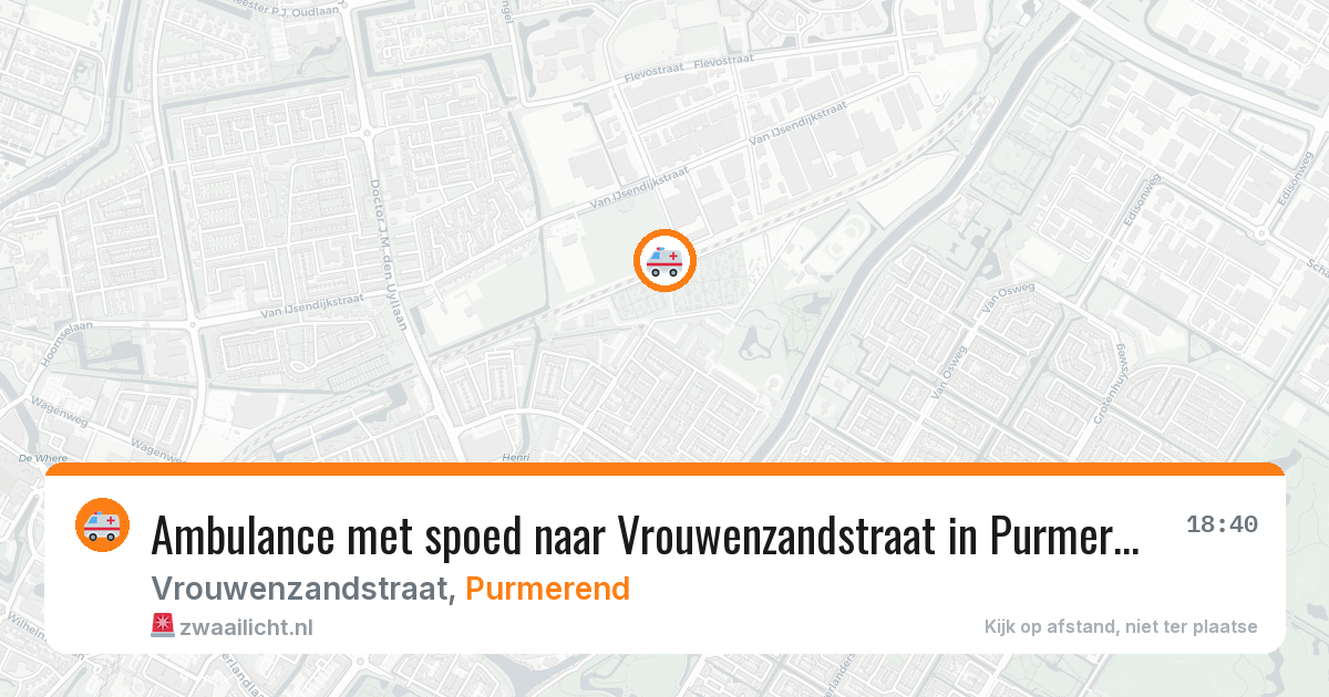 Ambulance met spoed naar Vrouwenzandstraat in Purmerend — 23 jul 2026