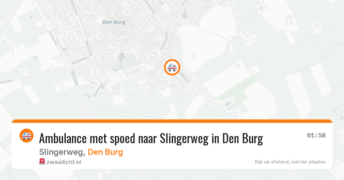 Ambulance met spoed naar Slingerweg in Den Burg — 26 jan 2026