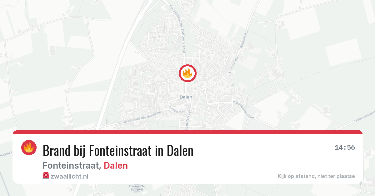 Brand bij Fonteinstraat in Dalen — 28 jun 2026