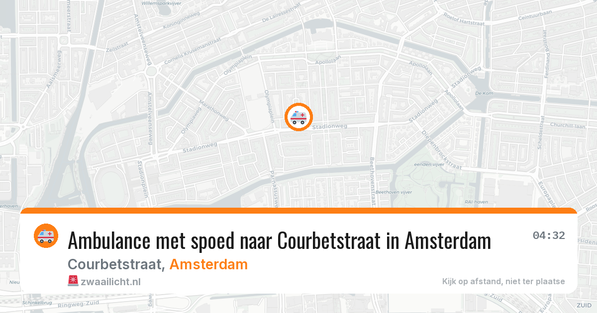 Ambulance met spoed naar Courbetstraat in Amsterdam — 28 jun 2026