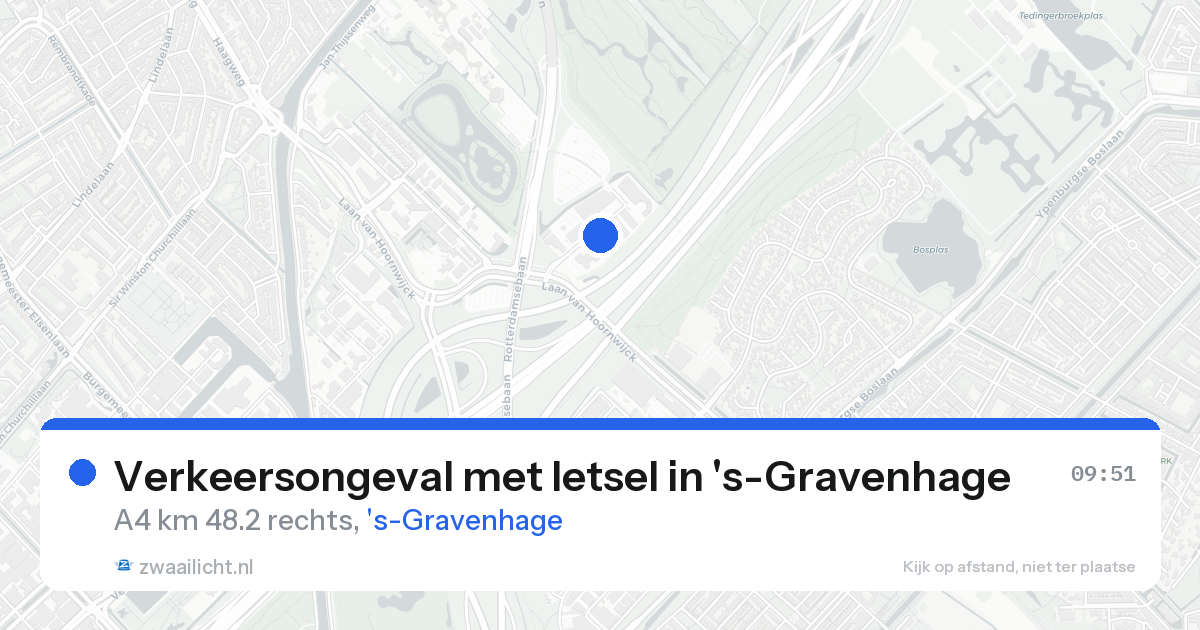 Verkeersongeval met letsel in 's-Gravenhage — 25 aug 2026