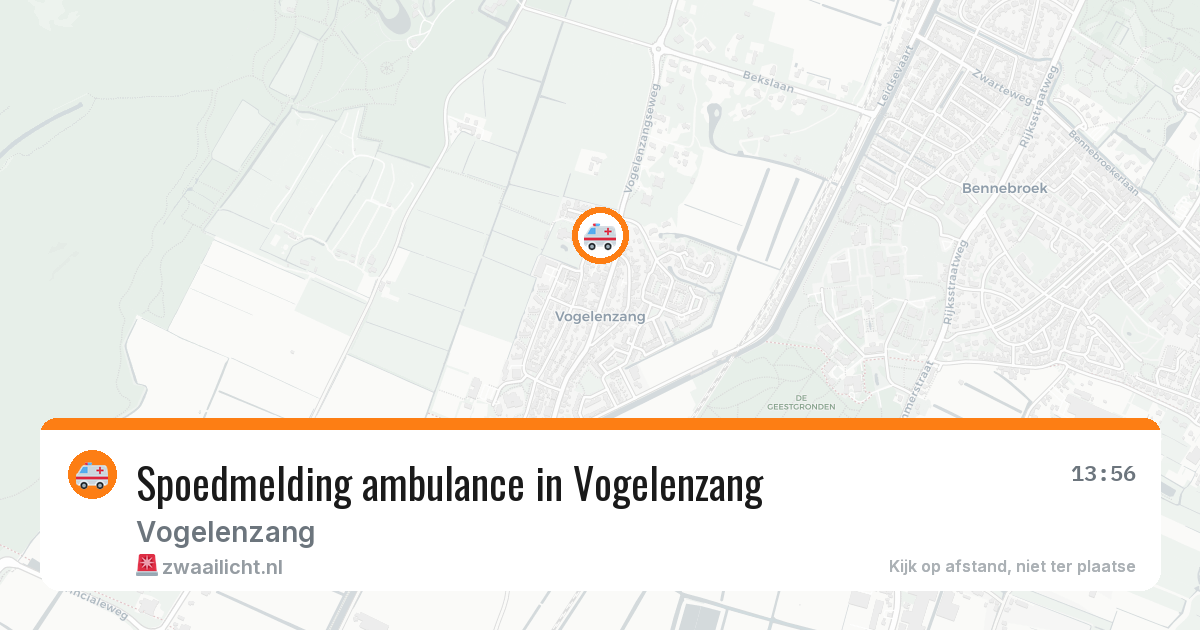 Spoedmelding ambulance in Vogelenzang — 10 aug 2026
