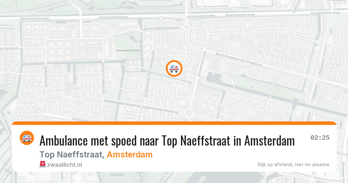 Ambulance met spoed naar Top Naeffstraat in Amsterdam — 6 jul 2026